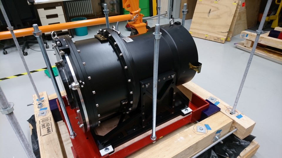 HRS green camera during unpacking at Heidelberg (2020)