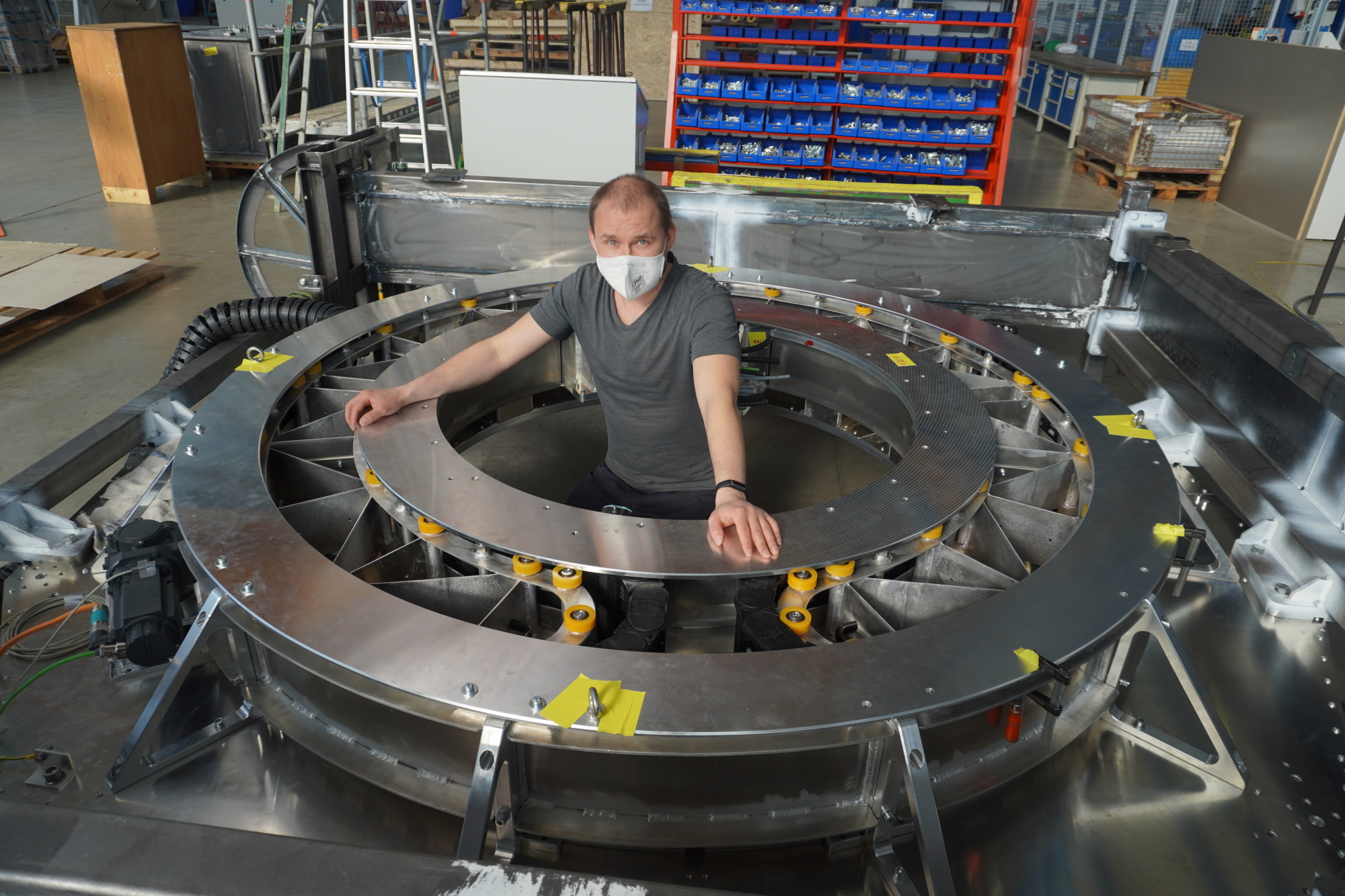 CaCW (horizontally) at the factory