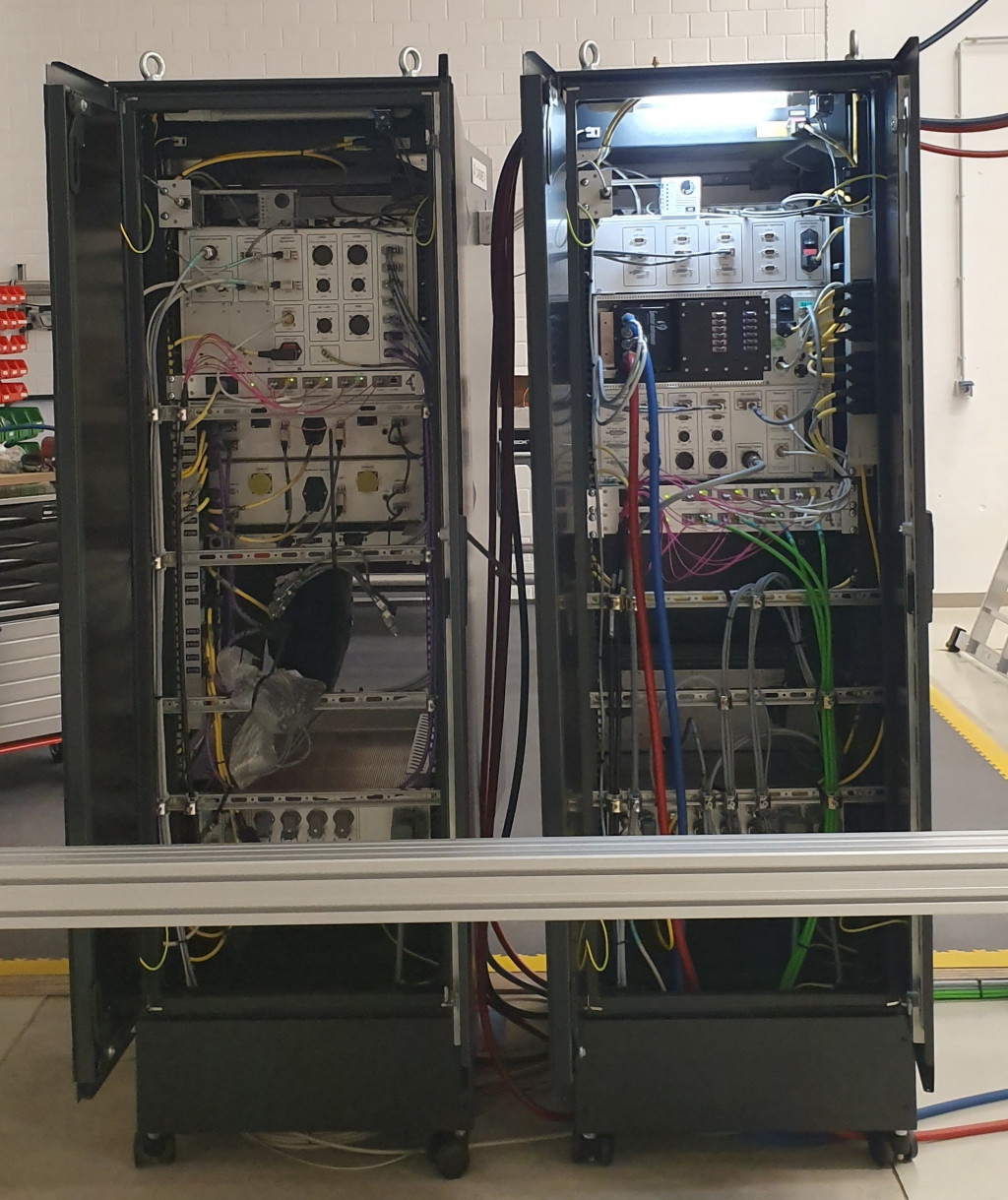 Control electronics cabinets (rear view)
